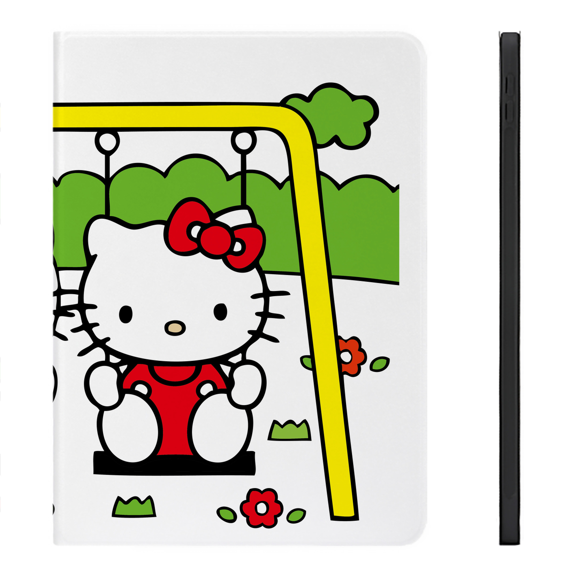 （画像用） Hello Kitty ハローキティ IPadケース ペンホルダー付き ブックスタイルデザイン